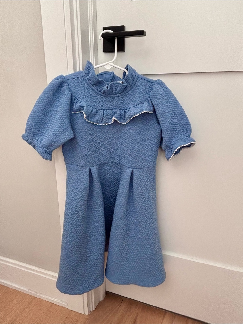 Janie and Jack Quilted Jacquard Crochet Trim Dress